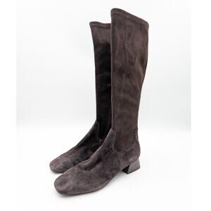 Donald Pliner Regina Knee High Boots Women's Side Zip Brown Size US8.5M EU39